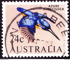 AUSTRALIA 1966 24c Ultramarine, Yellow, Black & Light Brown SG395 Used