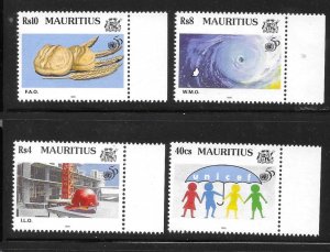 Mauritius 1995 United Nations UN 50th anniversary Sc 813-816 MNH A3469