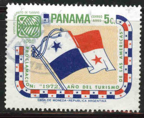 Panama  Scott C382 used flag airmail stamp