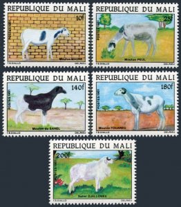 Mali 433-437,MNH.Michel 880-884. Cattle 1981,Goats.