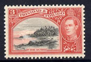 Trinidad & Tobago 1938-44 KG6 3c black & scarlet ...