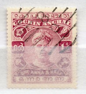 India Cochin 1916-30 Early Issue Fine Used 1.5a. NW-15743