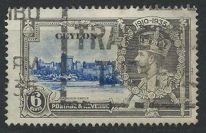 Ceylon 1935 - 6c Silver Jubilee - SG379 used