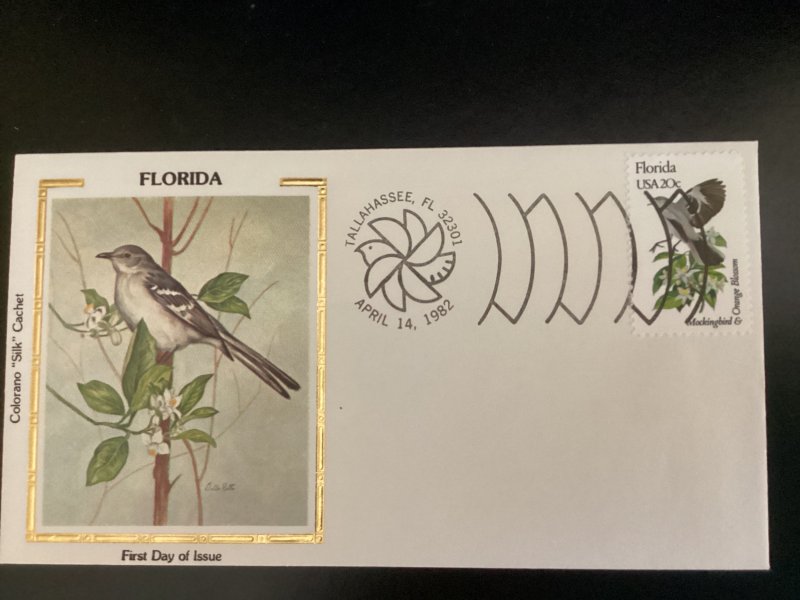 US Scott #1961 Florida FDC unaddressed Colorano Silk Mockingbird Orange Blossom