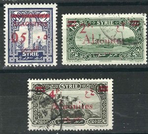 Alaouites 46-48  YT41-43  MNH/Used F/VF 1928 SCV $19.50