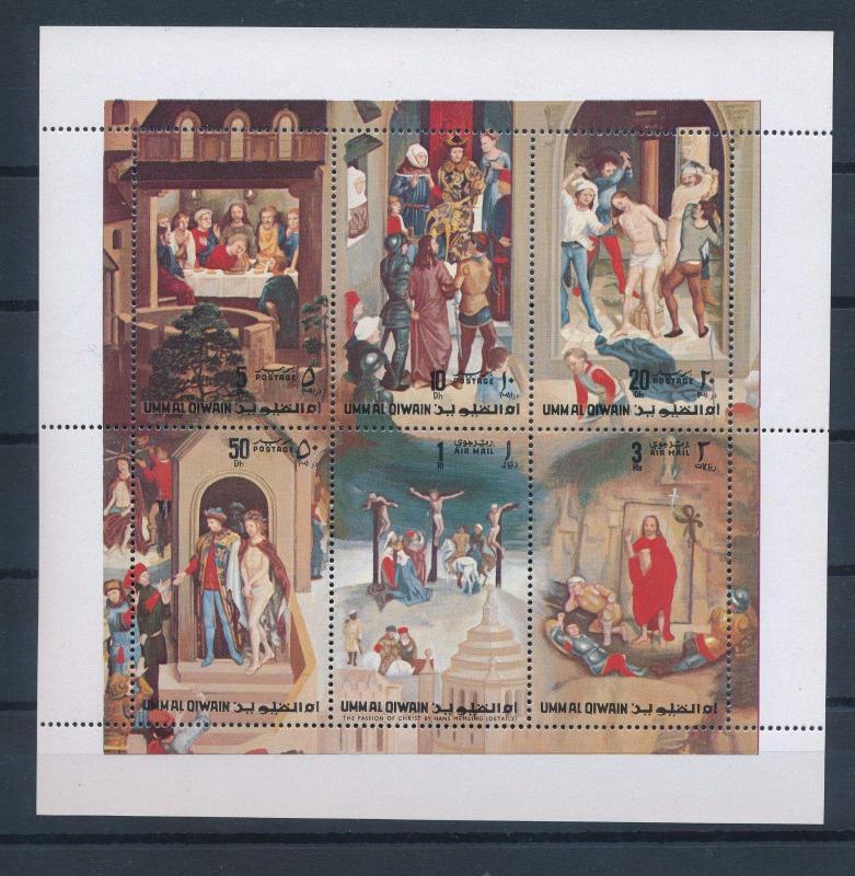 [36773] Umm al Qiwain 1972 Easter Passion of christ Souvenir Sheet MNH