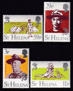 St Helena 378-381 Boy Scouts MNH VF