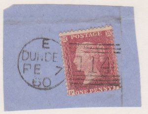 Great Britain #20 penny red super 1860 DUNDEE pmk