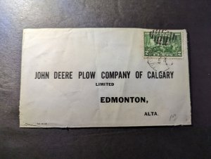 1928 Canada Cover to Edmonton Alberta Johne Deere Plow Company