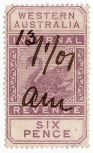 (I.B) Australia - Western Australia Revenue : Internal Revenue 6d (1899)