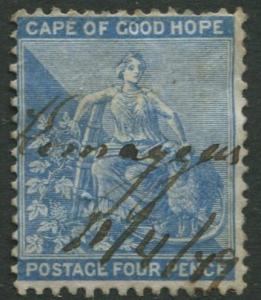 Cape of Good Hope - Scott 27 - Hope -1871 - Used - Single 4p Stamp