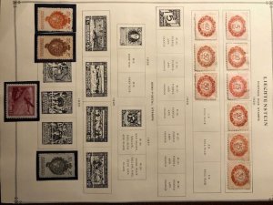 Liechtenstein Prior to 1940 Album Sheets