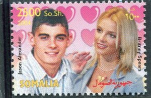 Somalia 2004 BRITNEY SPEARS & JASON ALEXANDER 1 value Perforated Mint (NH)