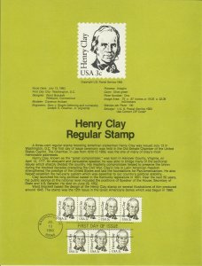 US SP505 Henry Clay Souvenir Page #1846