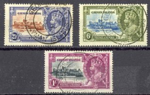 Cayman Islands Sc# 82-84 Used 1935 Silver Jubilee Issue