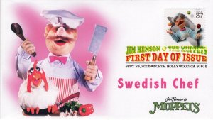 A0-3944f-1, 2005, Jim Henson Muppets, FDC, DCP, SC 3944f, Add on Cachet, Swedish