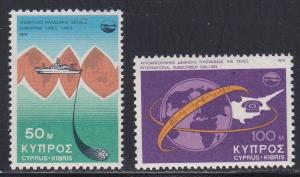 Cyprus # 442-443, Telecommunications, NH, Half Cat