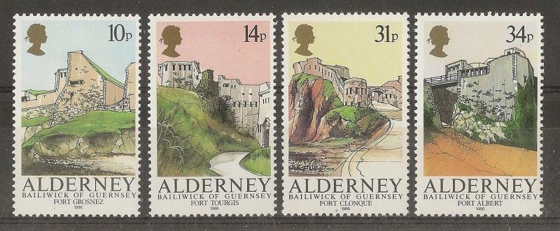 Alderney 1986 Forts SG.A28-A31 MNH