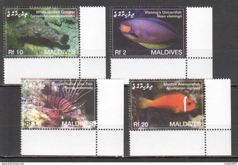 M1258 2007 Maldives Fishes Marine Life Fauna 1Set Mnh