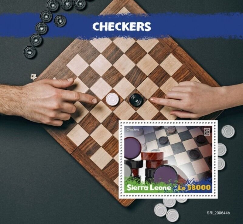Sierra Leone - 2020 Checkers Game - Stamp Souvenir Sheet - SRL200644b