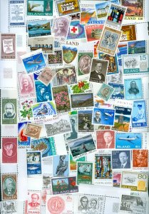 Iceland. Lot 100 Different Mnh. Modern Issues. (Lot number # 2 )