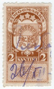 (I.B) Latvia Revenue : Duty Stamp 2s