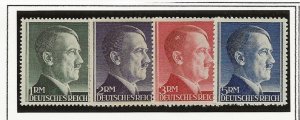 Germany 1942-4 Hitler Head high values 1Rm perf 14, 2-5Rm perf 12.5   MNH