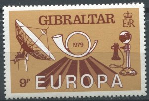 Gibraltar  Sc#383 MNH, 9p lt brn & red brn, Europa (C.E.P.T.) 1979 - Communic...