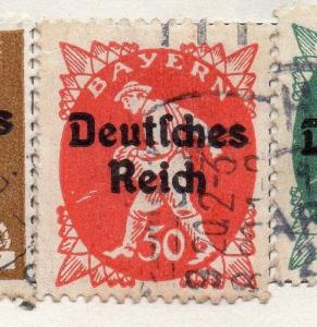 Germany 1920 Early Issue Fine Used 50pf. Optd 092231