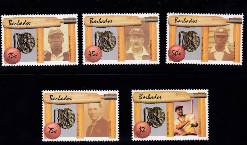 Barbados 1988 CRICKET Complete (5) National Star Players VF/NH