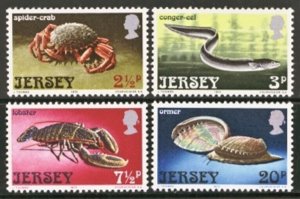 $1 World MNH Stamps (1221), Jersey Scott 91-94, set of 4 MNH sea animals