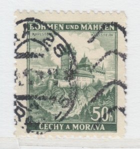 Czechoslovakia Ger. 1939 BOHEMIA AND MORAVIA 50h Used A25P42F19280 Protectorate-