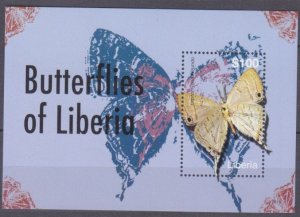 2007 Liberia 5324/B554 Butterflies 6,00 €