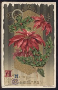 USA 1914 HARGISVILLE Elbert Colorado DPO Cover Postcard Embossed Christmas 94232