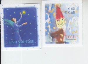 2010 Estonia Christmas (2) (Scott 655-56) MNH