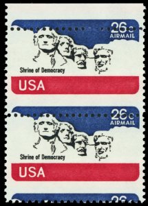 C88, Mint NH 26¢ Misperfed Error Margin Pair of Airmail Stamps Stuart Katz