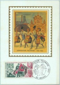 83686 - FRANCE - Postal History - MAXIMUM CARD 1973 Polish Immigration