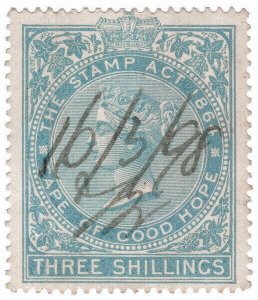 (I.B) Cape of Good Hope Revenue : Stamp Duty 3/- (1896)