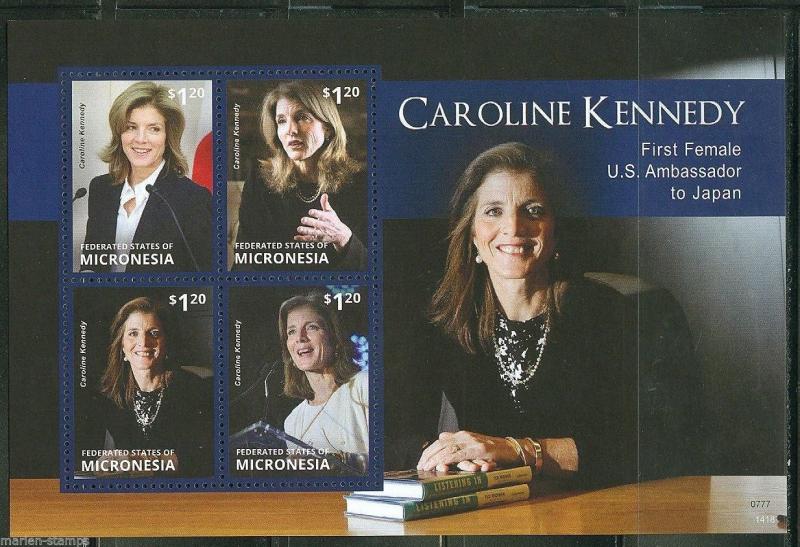 MICRONESIA 2014 AMBASSADOR TO JAPAN CAROLINE KENNEDY  SHEET MINT NH 