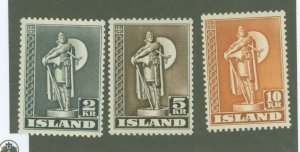 Iceland #229a-231a Mint (NH) Single (Complete Set)