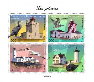 C A R - 2021 - Lighthouses - Perf 4v Sheet - Mint Never Hinged