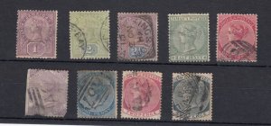 Jamaica QV Collection Of 9 Values Fine Used BP4395