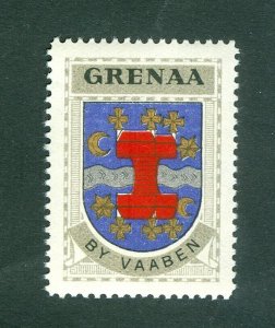 Denmark. Poster Stamp 1940/42. Mnh. Town: Grenaa. Coats Of Arms: Moon,Stars