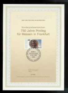 GERMANY (52) Ersttagsblatt FDC Presentation Cards