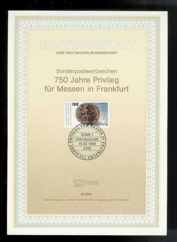 GERMANY (52) Ersttagsblatt FDC Presentation Cards
