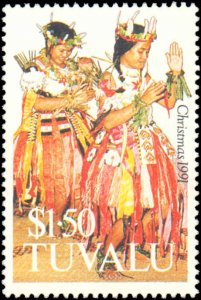 Tuvalu #582-585, Complete Set(4), 1991, Costumes, Never Hinged