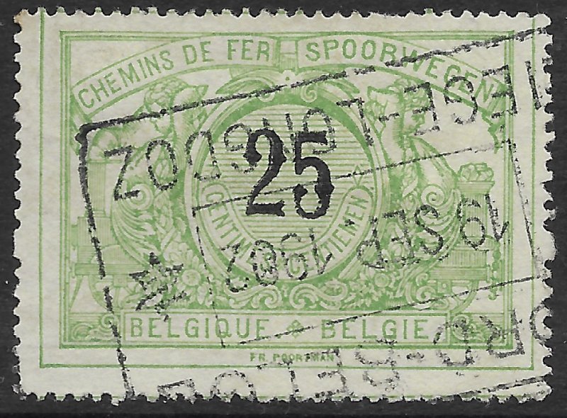 Belgium Q19 used.  Railway Stamp