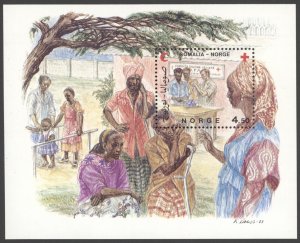 Norway Scott #908 Red Cross Rehabilitation Center, Somalia Mini Sheet MNH