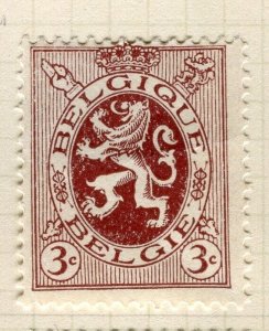 BELGIUM; 1929 early Lion type definitive issue Mint hinged 3c. value