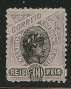 Brazil Scott 121a MH* 1893 Liberty stamp thin CV$18